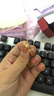 红色年轮黄金耳钉女士 999足金圣诞树月亮圆珠养耳棒 黄金耳饰配饰送女友 五角星耳钉一对 （总金重约0.38g) 实拍图