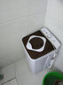 扬子 脱水机甩干机不锈钢大容量家用甩干脱水桶小型单脱单甩干衣 扬子 T85脱水机【塑桶+蓝光呵护】茶色 实拍图