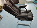 双木马 电脑椅家用办公椅子简约麻将椅会议椅宿舍座椅靠背椅可躺老板椅 布艺-黑色 标准可躺款[无脚托+无腰枕] 实拍图