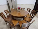上林春天实木餐桌 可伸缩折叠实木餐桌椅组合餐桌餐椅圆形饭桌子餐厅家具 实拍图