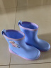 迪士尼儿童雨鞋女童小学生防滑中筒小孩水鞋宝宝雨靴 F6102F蓝紫 200mm  实拍图