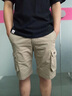 罗蒙（ROMON）工装休闲短裤男士春夏季潮流时尚薄款沙滩外穿五分裤子男裤男装 065卡其色 30 约110-120斤可穿 实拍图