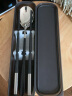 广意 304不锈钢勺子+合金筷子单人便携餐具学生旅行三件套装 GY7629 实拍图