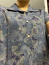 恒源祥奶奶衬衫夏季妈妈服装短袖上衣翻领70老太太衬衣服老年人女夏装套 蓝色+九分-裤 3XL 建议120-135斤 实拍图
