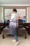 雅鹿冬季羽绒服男女情侣款长款过膝面包服抗寒保暖时尚宽松外套 迷彩-女 S 实拍图