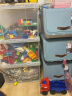禧天龙 加厚直角收纳箱 透明 45升3个装 儿童玩具整理箱 衣物被子储物箱 抗压搬家打包箱 实拍图
