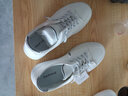 达芙妮（DAPHNE） 厚底小白鞋女春秋季新款透气板鞋子女百搭皮面学生运动休闲鞋女 白灰色-04024（皮面款） 37 实拍图