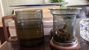 南山先生玻璃杯带把带盖便携泡茶杯茶水分离大容量办公杯带柄家用绿茶杯子 清灵杯 带过滤 实拍图
