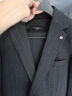 利郎青年商务男装【双弹西服】西服套装男正装仿羊毛条纹西装三件套 深灰三件套 170A 晒单实拍图