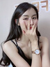 Djin莫桑钻石情侣银戒指男女订求结婚对戒纪念日生日礼物送男女友老婆 J018 永恒爱意 女款戒指 一个 实拍图