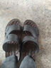 【真皮牛皮】夏季新款真皮凉鞋男厚底防滑沙滩鞋男休闲凉拖鞋 黑色 41 实拍图