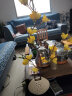 帕美居 中式鹿摆件花瓶家居装饰品客厅书房办公室工艺品酒柜电视柜房间 花瓶+花 实拍图