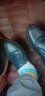 普戈斯厨师鞋男防滑防水防油厨房专用鞋男生小黑鞋皮鞋上班 1006蓝色 39 实拍图
