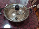 美厨（MAXCOOK）304不锈钢汤锅 家用大容量加厚不易粘双耳火锅 电磁炉燃气灶通用 火锅带汤勺MH-28 28cm 实拍图