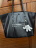 CLEVER & KETCH包包女包新款2023手提包大容量上班通勤托特包子母包生日礼物 黑色 实拍图