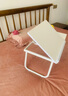 飞旺藤达 床上电脑桌书桌可调节高度角度坐地折叠书桌简易宿舍学生学习小桌板床桌简约飘窗笔记本电脑桌 珍珠白【四挡升降+杯托】55*32*25cm 实拍图