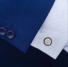 玛诗杜（MSKOO）西装别针太阳之花胸章 蓝珐琅镀白金男士法式衬衫袖口袖扣 礼盒装 蓝色袖扣款MC-9961 晒单实拍图
