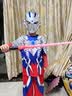 ULTRAMAN赛罗发光短袖防蚊裤套装男童2026新款夏季T恤女蜘蛛侠童装COS衣服 【赛罗】胸灯T恤+防蚊裤 120 cm 实拍图