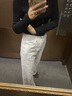 梵希蔓休闲通勤高腰白色牛仔裤女2025年春季新款宽松显瘦阔腿长裤 72788 白色 29 实拍图