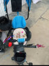 BAOLEJUN儿童三轮车脚踏车宝宝手推车婴幼儿童车小孩1-3-6岁带护栏车棚 白紫色+音乐+安全带 实拍图