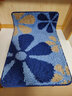 进门地垫吸水门垫定制门厅入户门垫卧室厨房卫浴脚垫家用防滑垫子脚踏垫 蓝花朵 50x80cm(常规尺寸) 实拍图