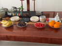 青苹果 玻璃果盘 轻奢家用客厅装饰婚庆零食水果沙拉碗 EQ1101-3 实拍图