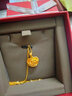 周大生黄金吊坠足金爱心玫瑰花项链简约百搭送妈妈纪念日情人节跨年礼 18k金项链约1g+爱心花吊坠约1.5g 实拍图
