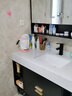 依倩卫浴 轻奢浴室柜组合简约现代落地式大理石洗手台洗脸盆池柜卫生间 100CM落地普通镜柜（二空二抽） 实拍图