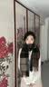 牧尔西羊毛披肩女生奢侈品冬季保暖围巾女围脖妈妈生日元旦中秋礼物礼盒 实拍图