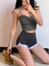 风吟诗三分鲨鱼裤女夏打底裤提臀外穿薄款运动打底短裤女拼接撞色安全裤 灰色 M (70-100斤) 实拍图