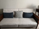 菲梵阁沙发垫套装布艺全棉定制实木组合沙发套罩盖巾四季简约通用坐垫子 浅灰回宫格【正反面全棉】 90×70CM（单条装） 实拍图