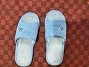 安尚芬 亚麻拖鞋男家居春秋情侣室内防滑地板四季居家软底一字拖女 蓝色 44-45 适合43-44（内长275mm） 实拍图