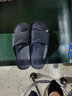 龙二猫防静电拖鞋女男士无尘室内车间工厂用软底厚底防滑耐磨蓝色工作鞋 黑色6孔拖鞋 38码 实拍图