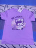 真维斯女童套装夏季儿童宽松纯棉运动装薄女孩夏装短袖t恤防蚊裤两件套 【夏季套装】白紫/小紫心 110 实拍图