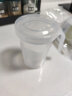 茶花（CHAHUA）牛奶杯子微波炉加热带盖塑料杯儿童中号带把手杯子加厚冷饮奶粉杯 2只装带盖 450ml 实拍图