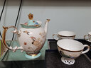 英格丽（INGRI）咖啡杯碟欧式骨瓷小奢华红茶咖啡具带勺北欧风咖啡杯 百鸟祈福-娜蓝色大壶 实拍图