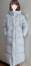 森马（Semir）90%鸭绒羽绒服女长款宽松显瘦冬季轻暖连帽外套防水109724113001 实拍图