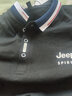 JEEP SPIRIT吉普短袖T恤男夏季男士修身上衣翻领POLO打底衫男装 黑色 3XL 实拍图