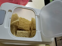 纳份爱 厨房米桶带量杯食品级53斤大容量防潮防虫装面粉大米密封储米箱 大号透白【35斤装】带量杯 单个装 实拍图