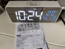 Timess闹钟学生专用起床神器儿童充电智能倒计时器电子桌面超大声时钟 936-A【睿智版珍珠白】 (倒计时+温度+日期)充电款 实拍图