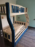 耀拓【免费安装】实木儿童床上下床高低床成人上下铺男女孩双层子母床 松木蓝直梯款 上铺宽130下铺宽150 实拍图