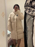 巴拉巴拉童装儿童羽绒服男童外套女童宝宝年冬装大绒被亲子装时尚长款加厚 香草白A版-白鸭绒-清洁度1000 175 实拍图