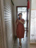 衣典零一（LEDIALYI）2024夏季女装新款高档气质休闲中年显瘦遮肚连衣裙小个子裙子夏天 桔红色 XL（建议121-132斤） 晒单实拍图