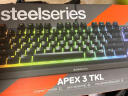 赛睿 (SteelSeries) Apex 3 TKL游戏键盘 紧凑型有线键盘  8区域RGB背光 IP32  薄膜轴 84键 实拍图