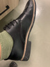 稻草人牛皮鞋男士商务休闲鞋男正装鞋德比鞋英伦舒适百搭耐磨平底 D16205 黑色 44 实拍图