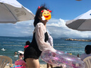 柯帛泳衣女2021新款夏仙气韩国ins保守长袖防晒遮显瘦学生少女 黑色 XL ( 建议115-128斤 ) 实拍图
