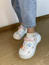 梵科洞洞鞋女厚底甜美潮流外穿休闲增高洞洞凉鞋 白色 230mm 【35-36】 实拍图