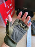 浴战健身手套男运动骑行战术手套单杠引体向上单杠器训练耐磨防滑半指 迷彩绿-半指 XL 实拍图