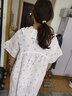 眠岛新款睡裙女夏季短袖韩版纯棉纱布大码半袖甜美少女全棉碎花中裙 小雏菊 粉色 XL 实拍图