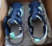 361°儿童包头凉鞋夏季新款透气防滑男女童沙滩凉鞋中大童运动鞋 碳黑/超氢蓝色/361度白 36 实拍图